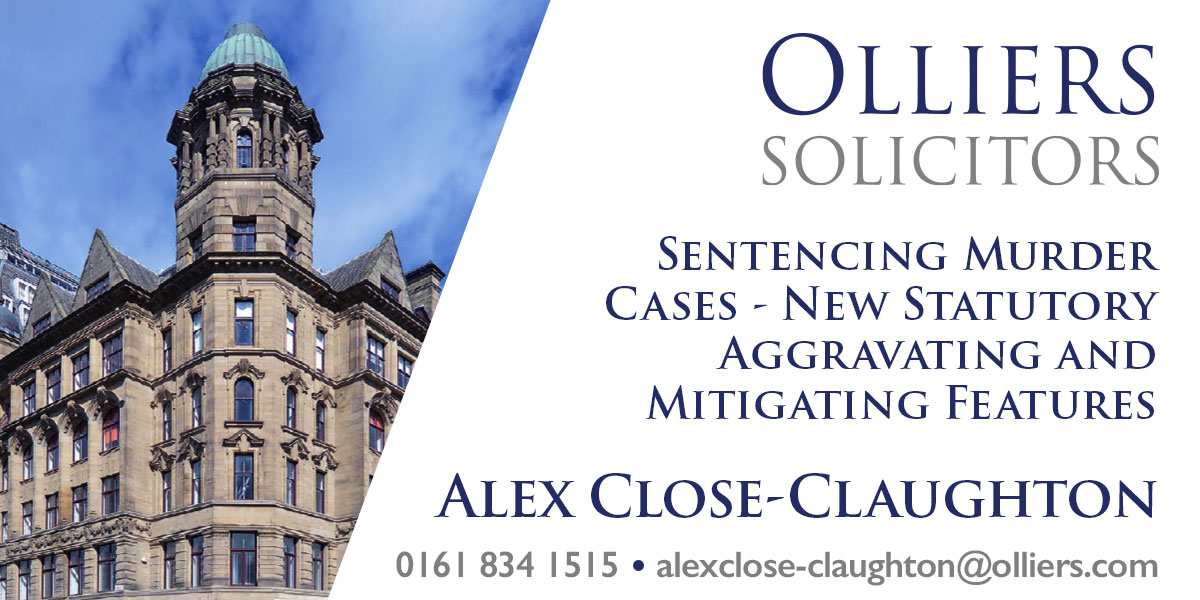 Alex Close-Claughton, Sentencing Murder Cases - Updated Statutory Features