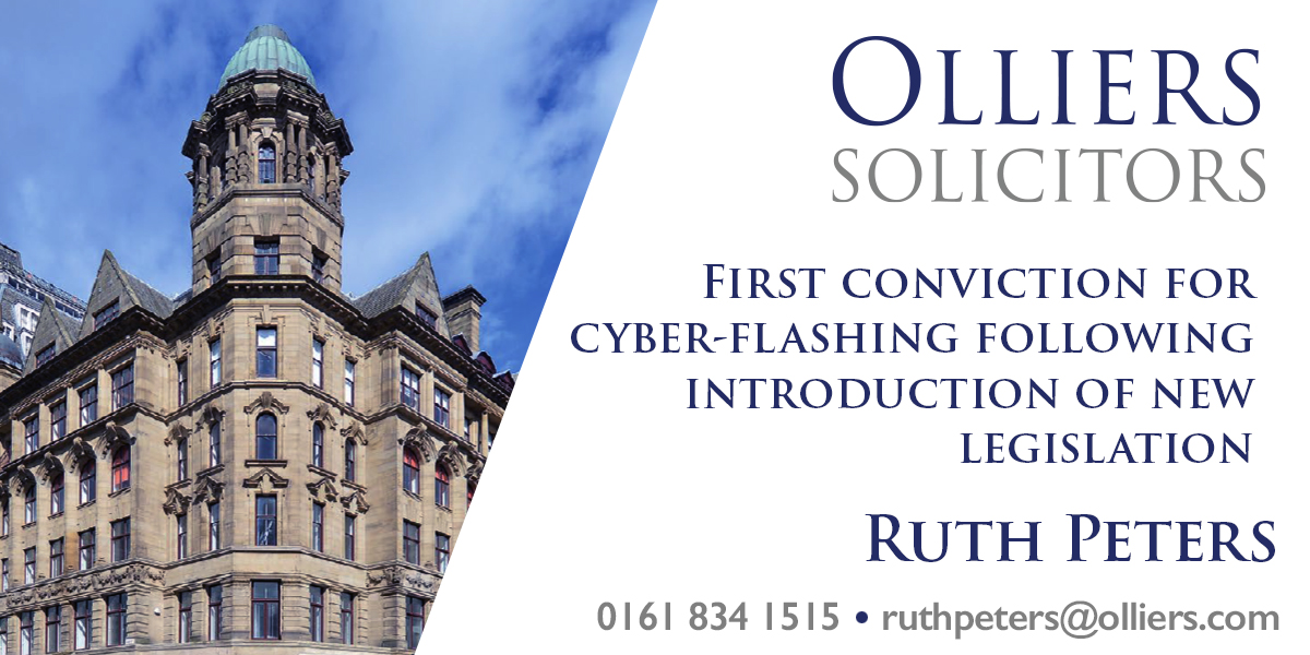 Ruth Peters - First conviction for cyber-flashing following introduction of new legislation
