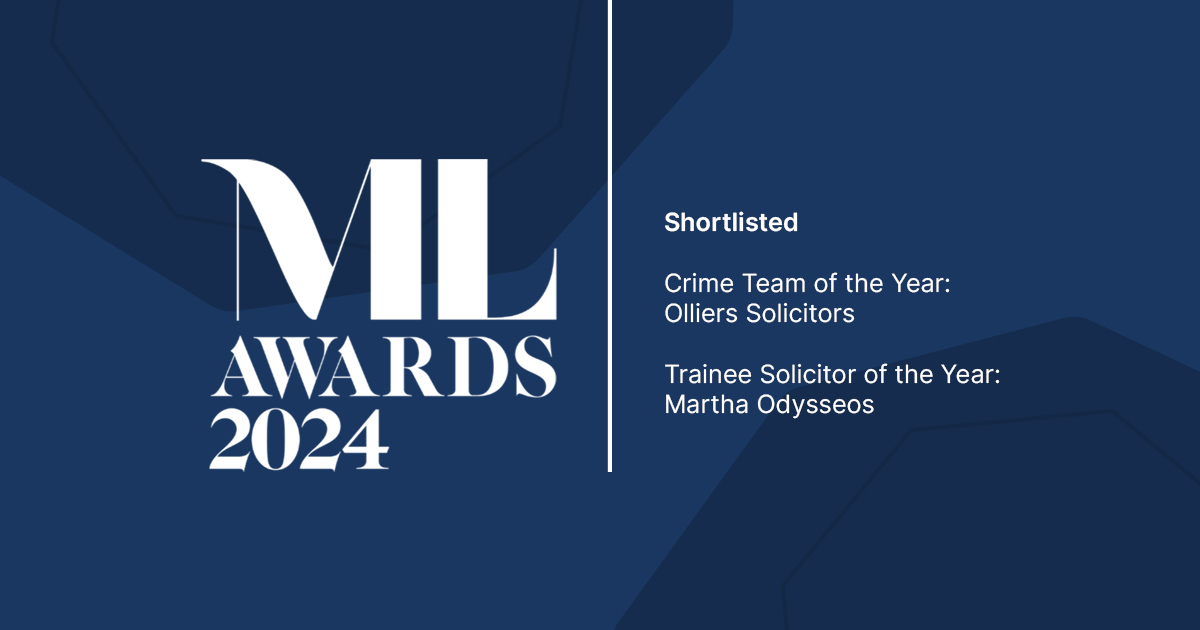 Olliers shortlisted for Manchester Legal Awards 2024