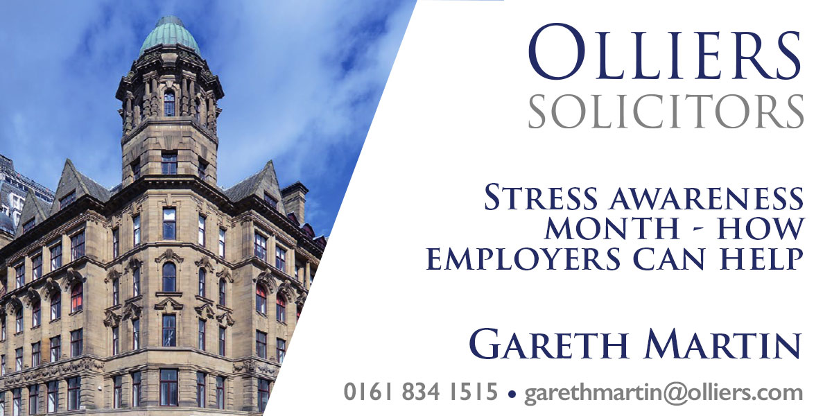 Gareth martin, Stress awareness month – How employers can help