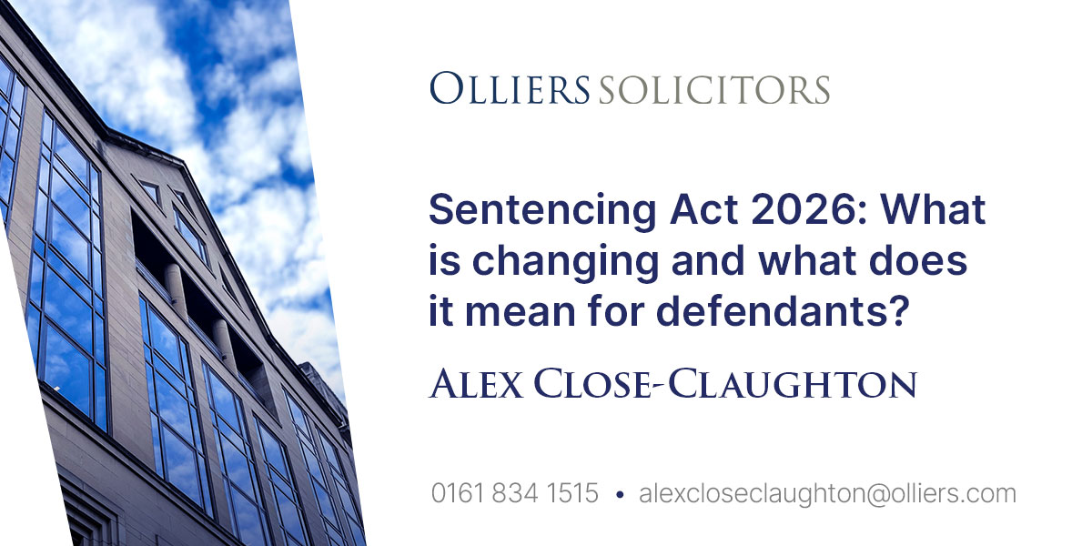 Alex Close-Claughton, Sentencing Act 2026: What is changing and what does it mean for defendants?