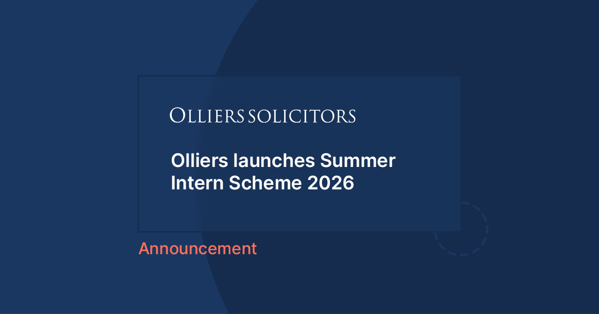 Olliers launches Summer Intern Scheme 2026