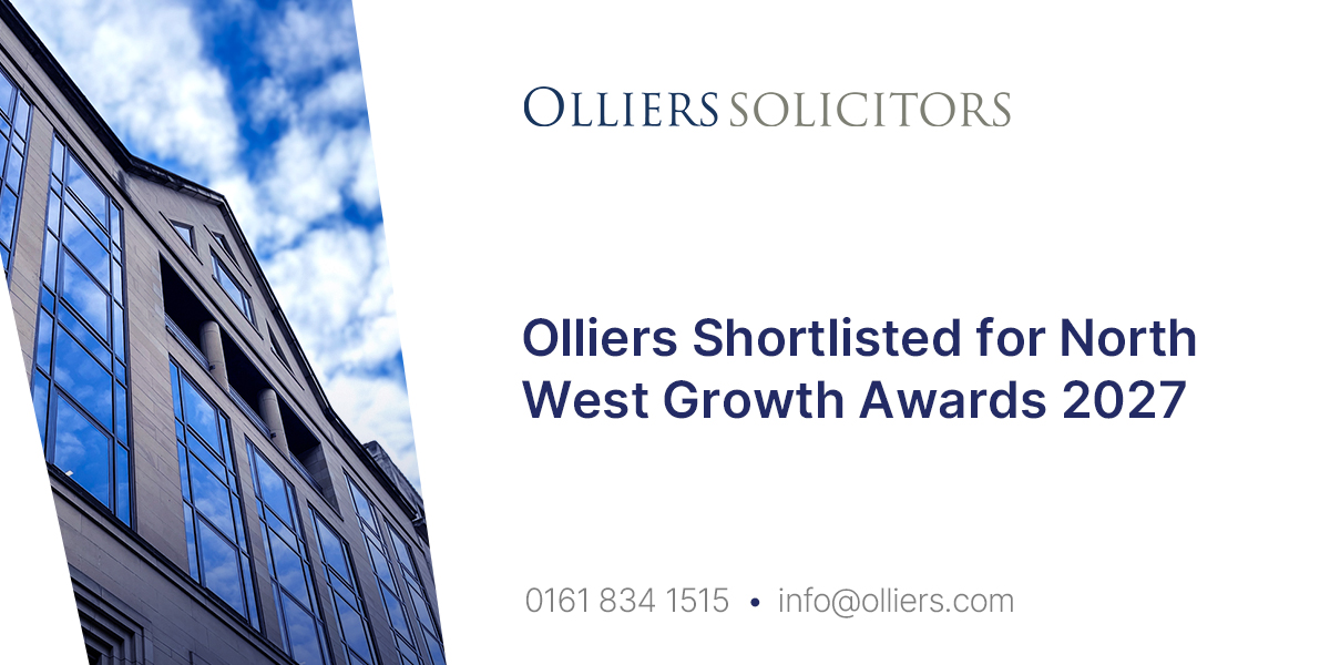 Olliers Shortlisted for North West Growth Awards 2027